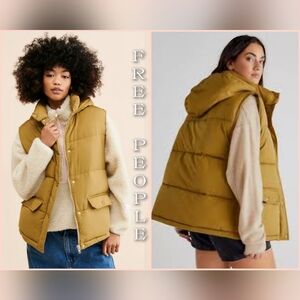 Free People Dreamers Puffa Vest Size XS